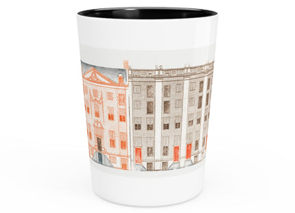 Amsterdam Canal Houses by Johan Teyler Ceramic Shot Glass
