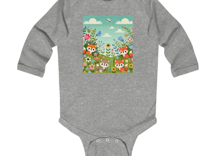 Fox Cubs in Bloom Infant Long Sleeve Bodysuit