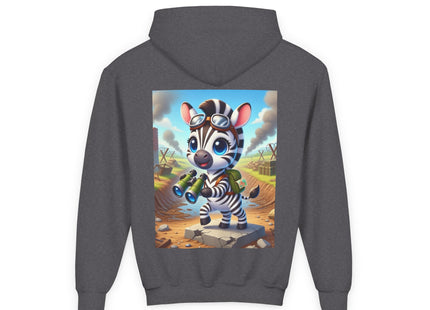 Zebra Lookout Youth Heavy Blend Hooded Sweatshirt