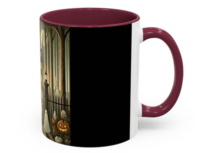 Ghostly Welcome – A Halloween Night Colorful Mugs (11oz, 15oz)
