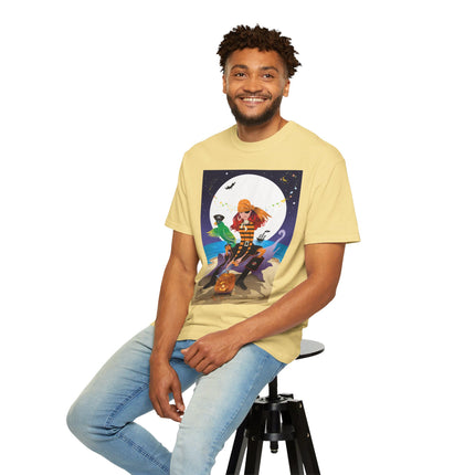 Moonlit Pirate Halloween Unisex Garment-Dyed T-shirt