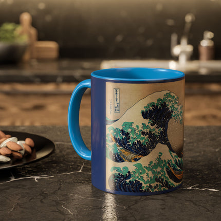 The Great Wave off Kanagawa by Katsushika Hokusai Colorful Mugs (11oz, 15oz)