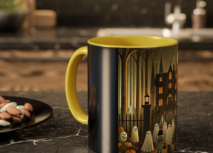 Ghostly Welcome – A Halloween Night Colorful Mugs (11oz, 15oz)