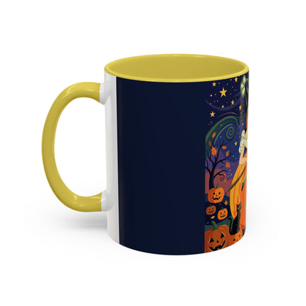 🧙‍♀️🎃 The Witch Of Pumpkin Moon Hollow Colorful Mug – Whimsical Halloween Magic