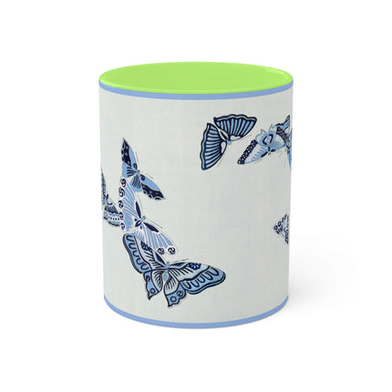 One Thousand Butterflies by Kamisaka Sekka Colorful Mugs, 11oz