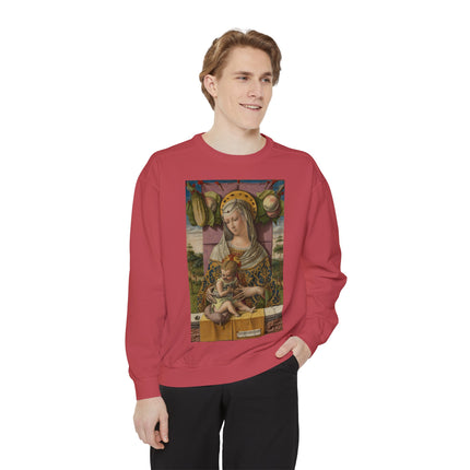 Madonna and Child by Carlo Crivelli Unisex Garment-Dyed Sweatshirt