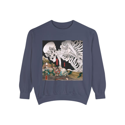 Mitsukuni Defying the Skeleton Spectre by Utagawa Kuniyoshi Garment-Dyed Sweatshirt