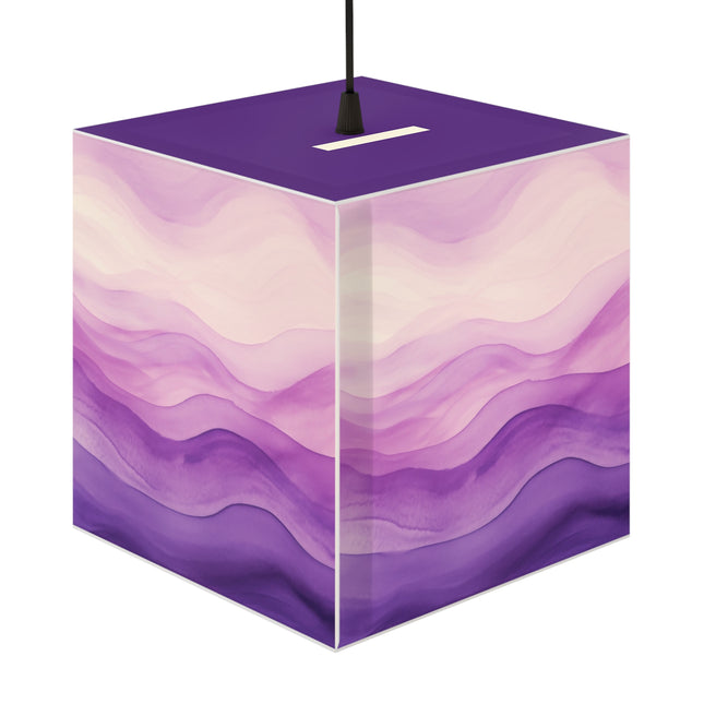 Autumn Serenade in Purple and Lavender Light Cube Lamp