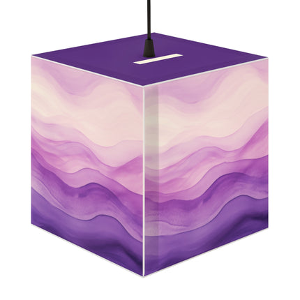 Autumn Serenade in Purple and Lavender Light Cube Lamp