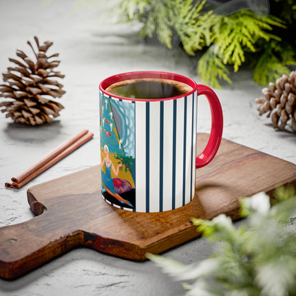 Art Deco Christmas Elegance Colorful Mugs (11oz, 15oz)