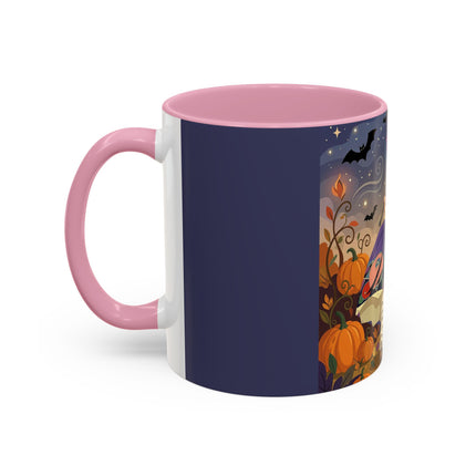 🌙🎃 The Moonlit Garden Walk Colorful Mug – Elegant Halloween Charm
