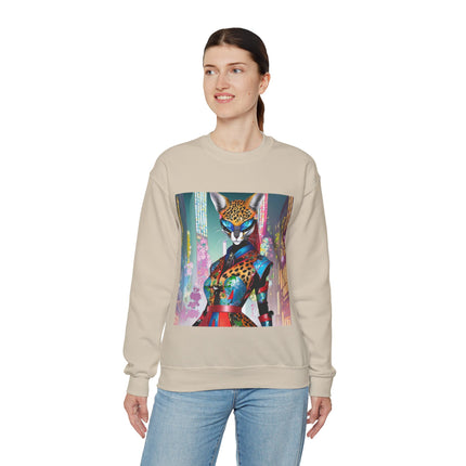 Cyber Cat Glamour Unisex Heavy Blend™ Crewneck Sweatshirt