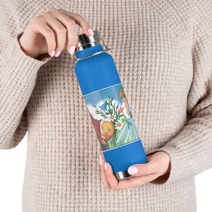 Fairy and Dapper Chick Copper Vacuum Insulated Bottle, 22 oz