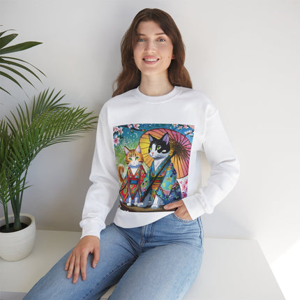 Kimono Kitties Unisex Heavy Blend™ Crewneck Sweatshirt