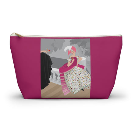 The Red Bird Cosmetic Bag – Graceful Storybook Charm & Quiet Mystery