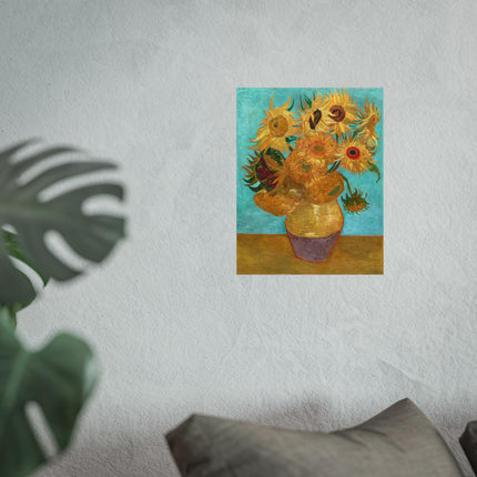 Vase with Twelve Sunflowers by Vincent Van Gogh Fine Art Posters