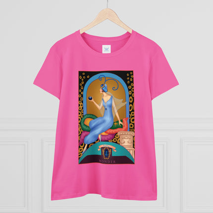 September & Sapphire (from the Gem Series) by Sofia Chiostri Women's Midweight Cotton Tee