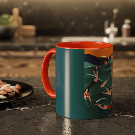 Summer Splash Colorful Mugs – Retro Beach Joy & Carefree Summer Vibes