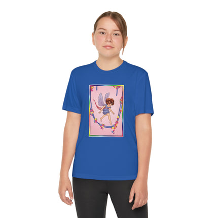 A Playful Fairy Jumps Rope Youth Competitor Tee – Magical Motion & Whimsical Joy