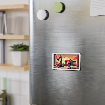 Art Deco Valentine's Romance Die-Cut Magnets (5 Sizes)