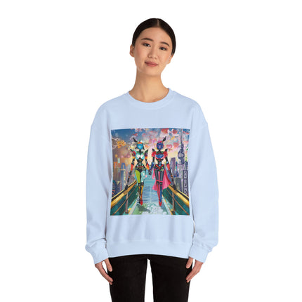 Cyber Punk Robot Models Unisex Heavy Blend™ Crewneck Sweatshirt
