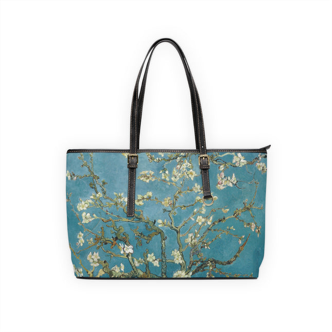Almond Blossom by Vincent van Gogh PU Leather Shoulder Bag