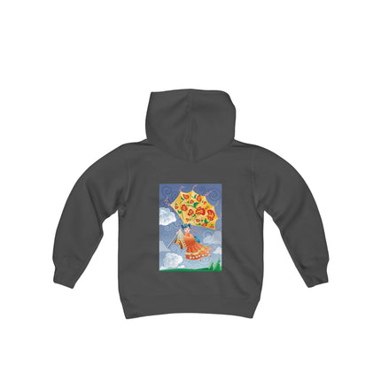 Flight of Blossoms Youth Hooded Sweatshirt – A Dream of Freedom & Imagination
