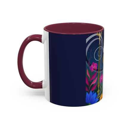 The Lady Of The Starlit Candles Colorful Mugs – Art Deco Theatrical Romance