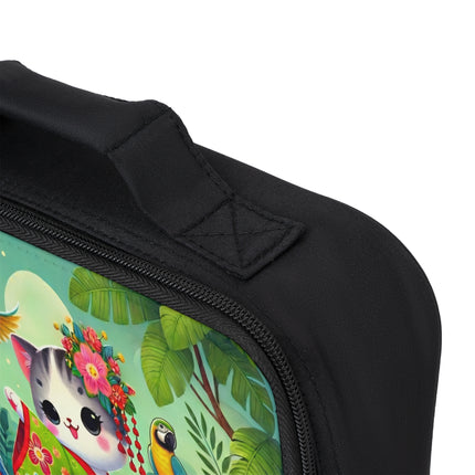 Parrot Dance of the Geisha Kitten Lunch Bag – Tropical Joy & Playful Twirl