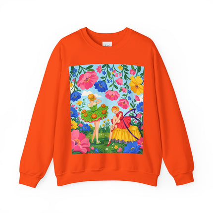 🌸🧚 The Fairies In The Flower Garden Crewneck Sweatshirt – Art Deco Floral Whimsy