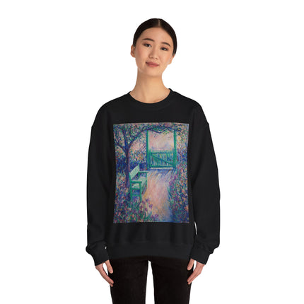 The Artist’s Garden (The Green Chair) by Theodore Earl Butler Heavy Blend™ Crewneck Sweatshirt