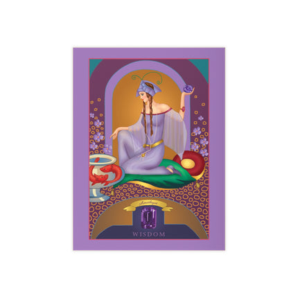 February & Amethyst Ceramic Tile — Gem Series by Sofia Chiostri