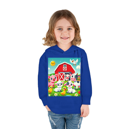 Happy Barnyard Morning Toddler Pullover Fleece Hoodie