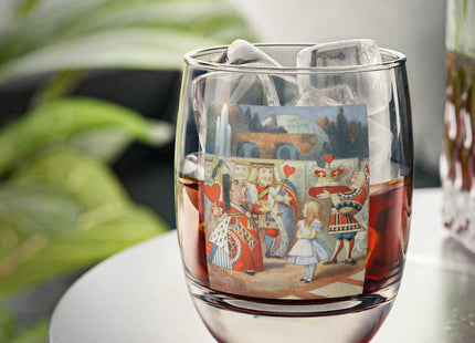 Off with her head! Off with— by Sir John Tenniel Whiskey Glass