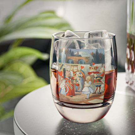 Off with her head! Off with— by Sir John Tenniel Whiskey Glass