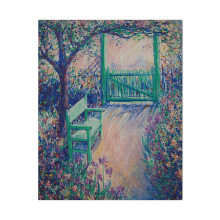 The Green Chair – Tranquil Impressionist Garden Scene