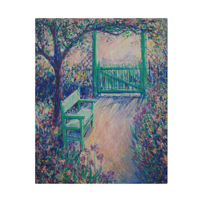 The Green Chair – Tranquil Impressionist Garden Scene