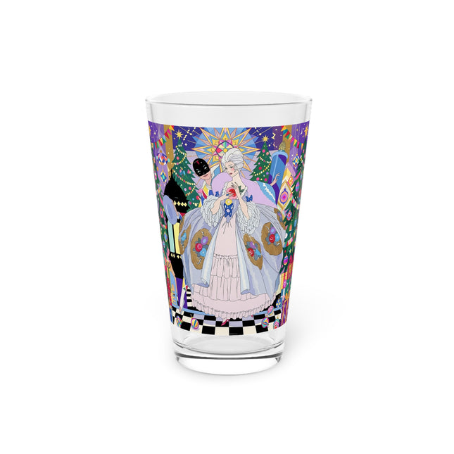 🎄✨ The Lady Of The Christmas Ornament Pint Glass – Art Deco Holiday Fantasy
