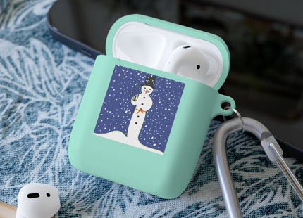 Snowman in Falling Snow AirPods Cover