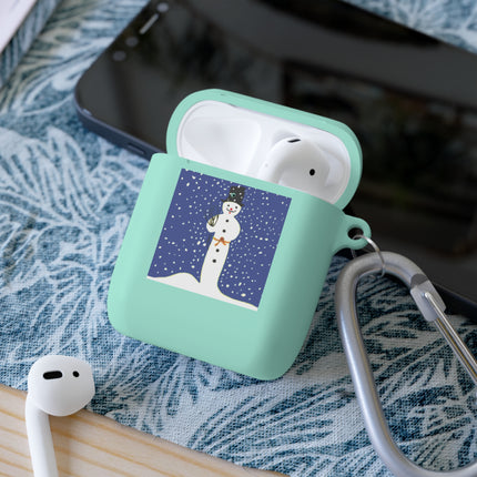 Snowman in Falling Snow AirPods Cover
