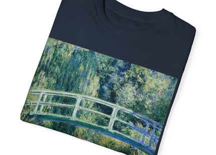 Water Lilies and Japanese Bridge by Claude Monet Unisex Garment-Dyed T-shirt