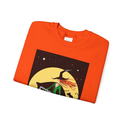 A Witch’s Moonlit Flight Unisex Heavy Blend™ Crewneck Sweatshirt