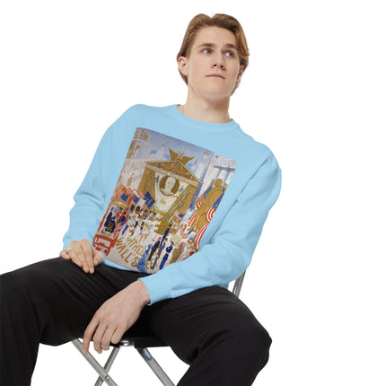 The Cathedrals of Wall Street Unisex Garment-Dyed Sweatshirt