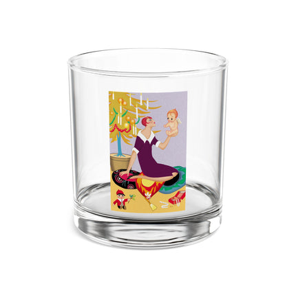Art Deco Christmas Rocks Glass, 10oz