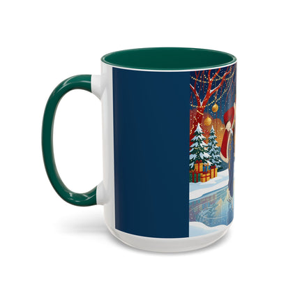 ⛸️🎄 The Christmas Skating Pavilion Colorful Mug – Art Deco Holiday Fantasy