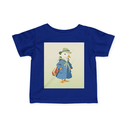 🦆🎒 The Little Woodland Duck Explorer Infant Fine Jersey Tee – Whimsical Storybook Adventure