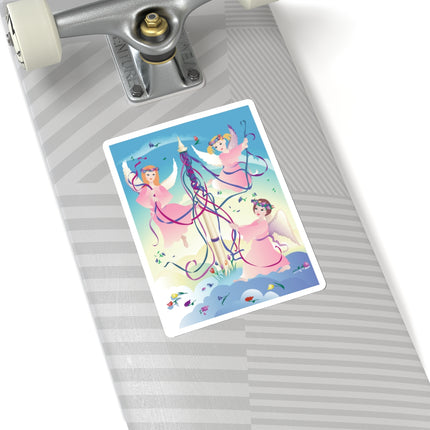 Angelic Revelry Kiss-Cut Stickers (4 Sizes)