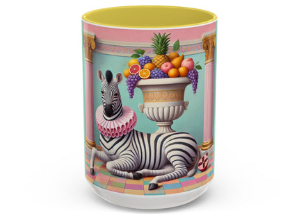 Still Life with Zebra, Fruit, and Pink Columns Colorful Mugs (11oz, 15oz)