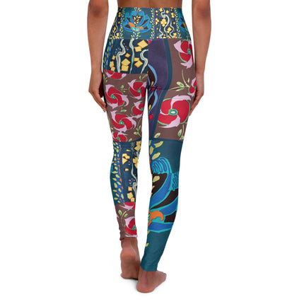 Floral Pattern by Emile-Alain Séguy High Waisted Yoga Leggings (AOP)