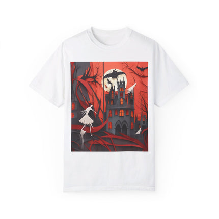 Halloween Night Scene Unisex Garment-Dyed T-shirt